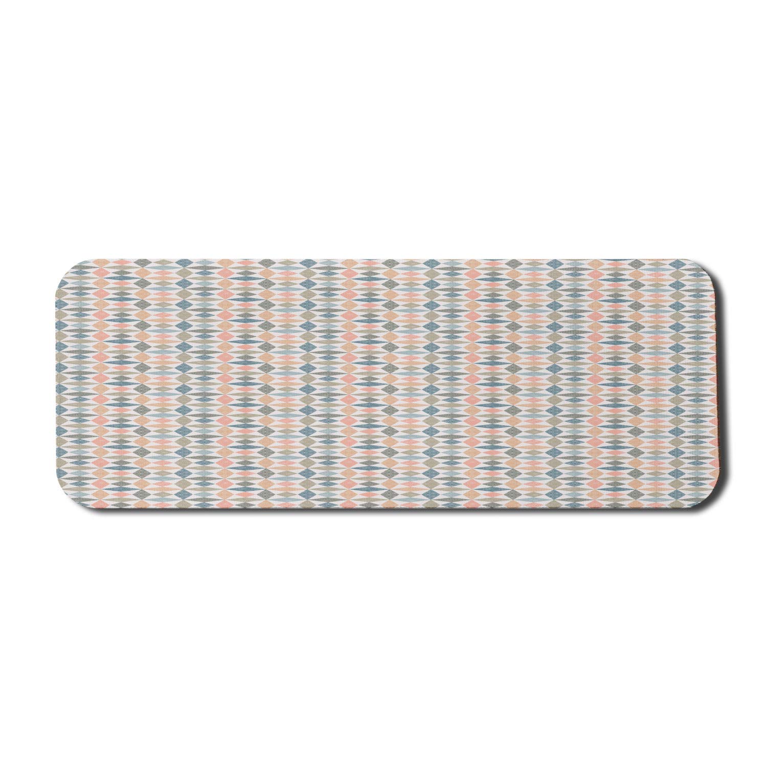Ambesonne Large Geometric Gaming Mouse Pad - Non-Slip Rubber Base with Ornamental Diamond & Rhombus Patterns, 31