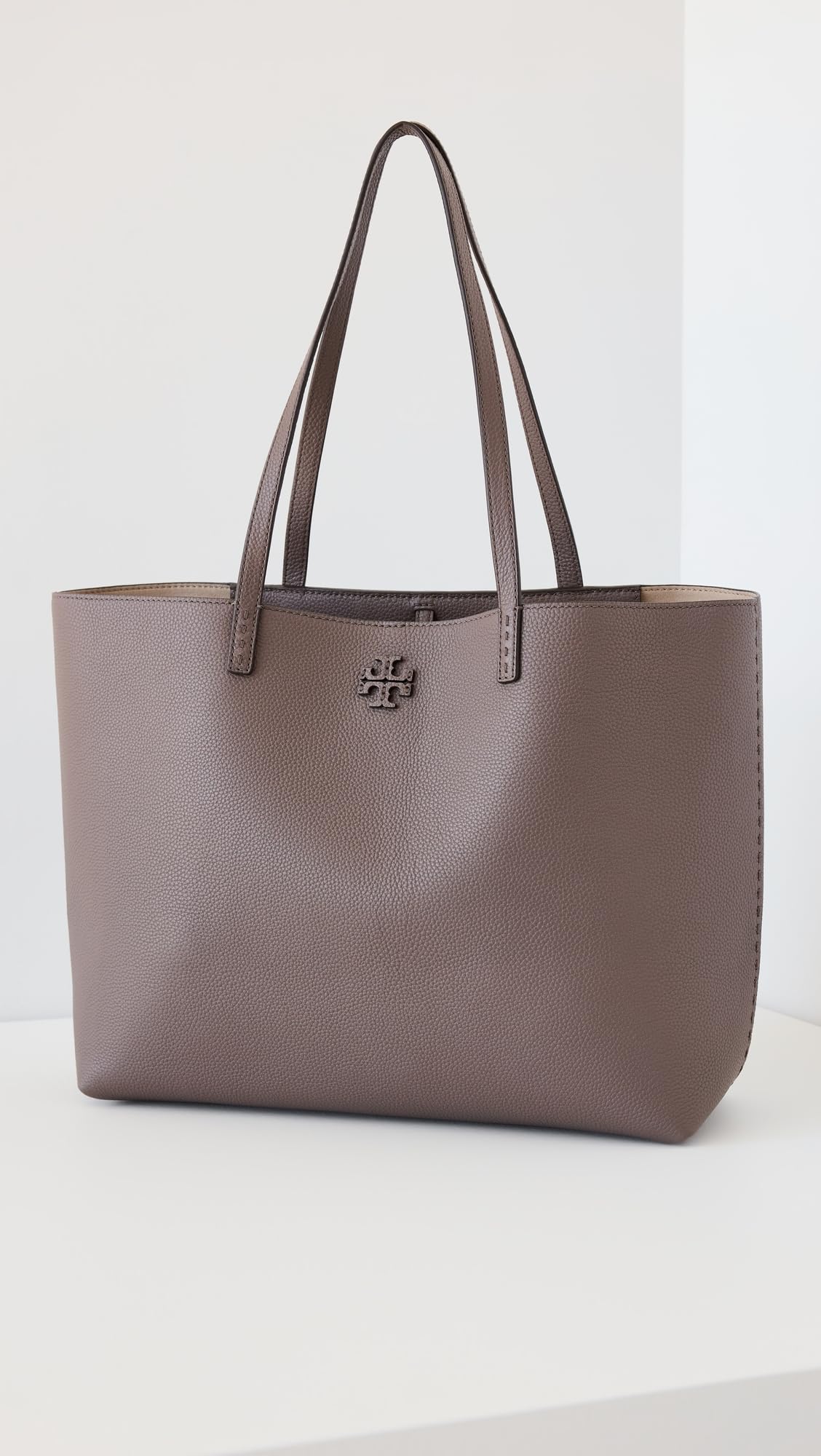Tory Burch Women's McGraw Leather Tote Bag - Stylish & Spacious Handbag for Work, Travel & Everyday Use | Premium Designer Shoulder Bag for Women