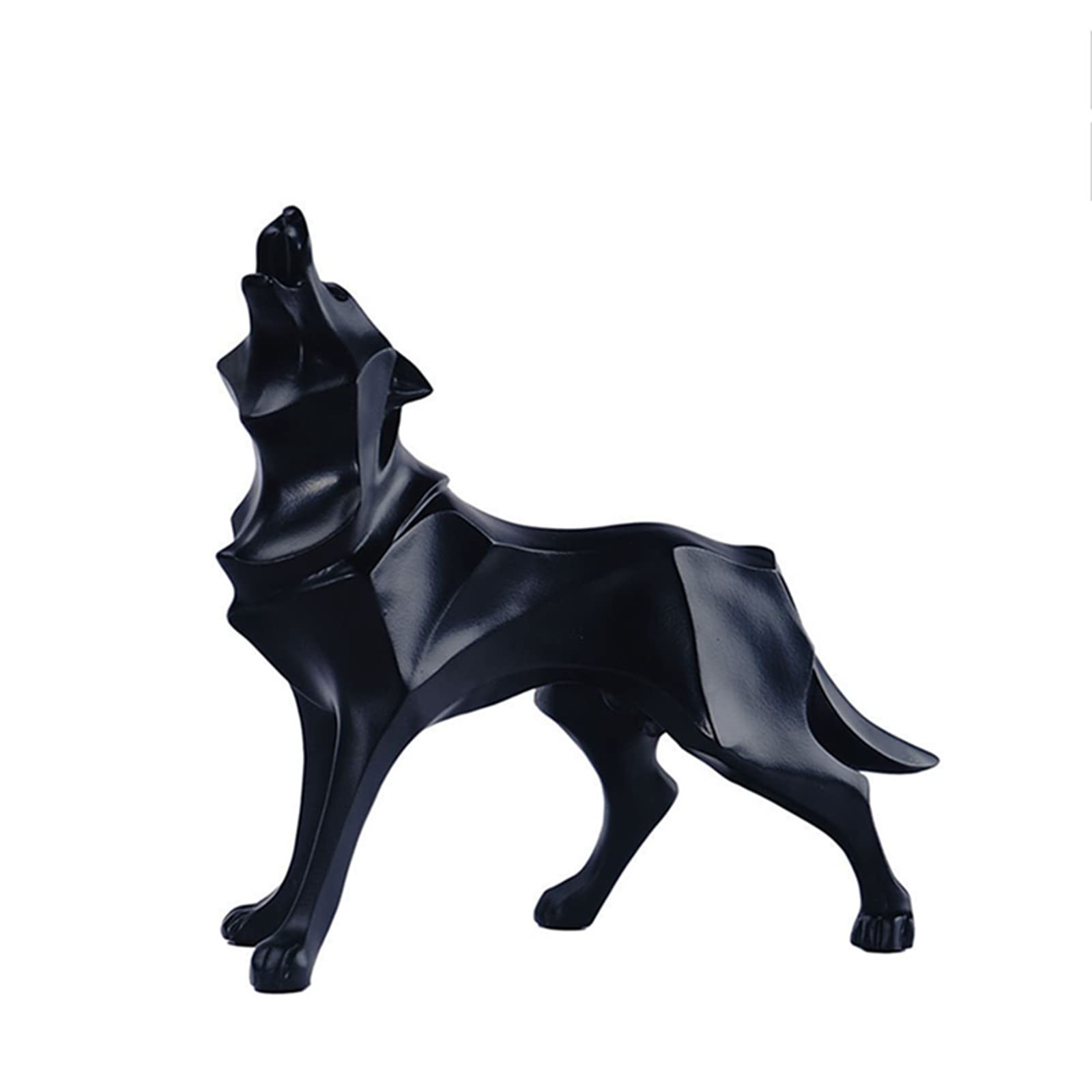 Minimalist Wolf Statue - Solid Color Geometric Outline Sculpture for Home Decor, Bedroom & Living Room | Perfect for Modern Interior Design & Gift Giving