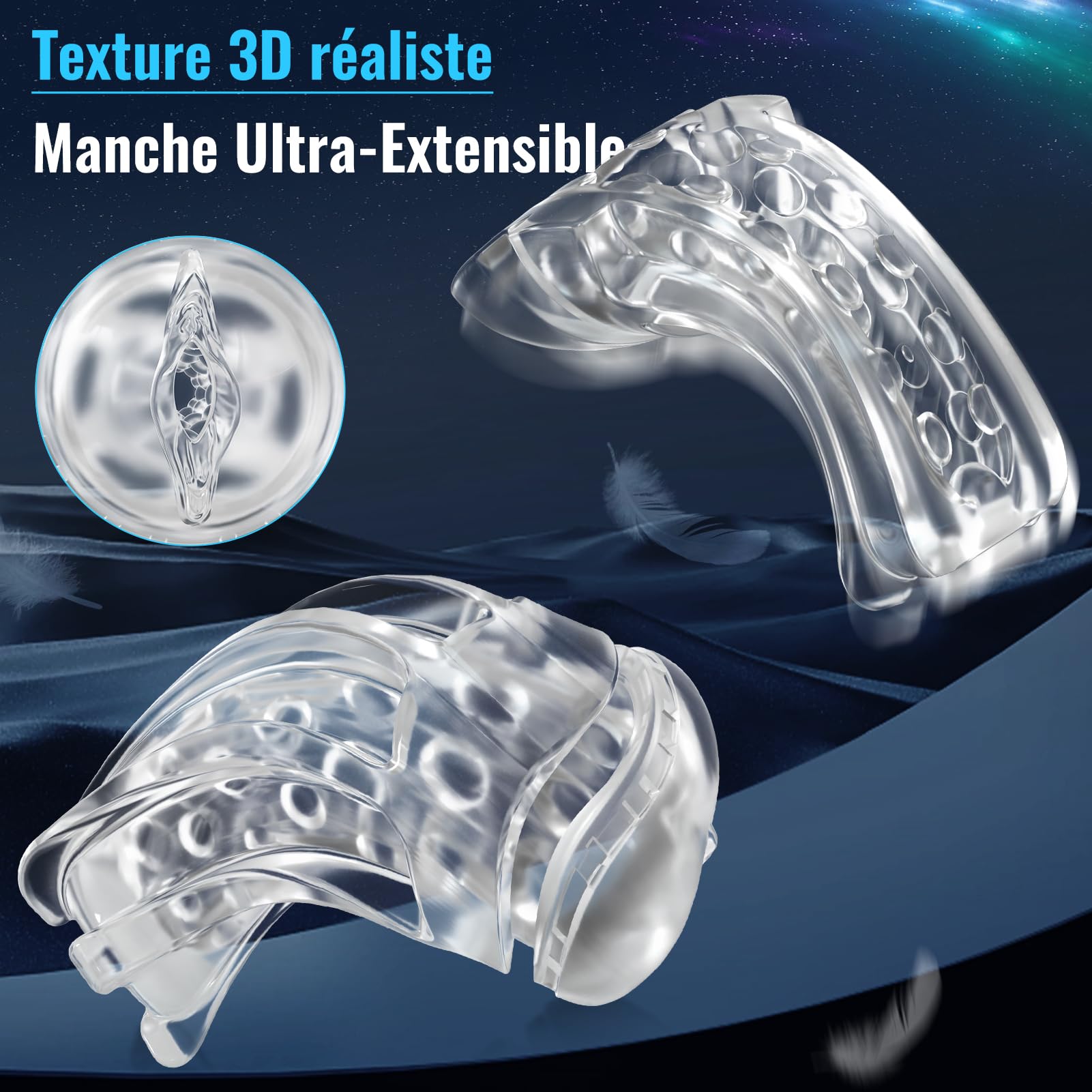 Realistic 3D Male Masturbator - Ultra-Realistic Vagina Sex Toy for Men with 15cm Depth (5.9