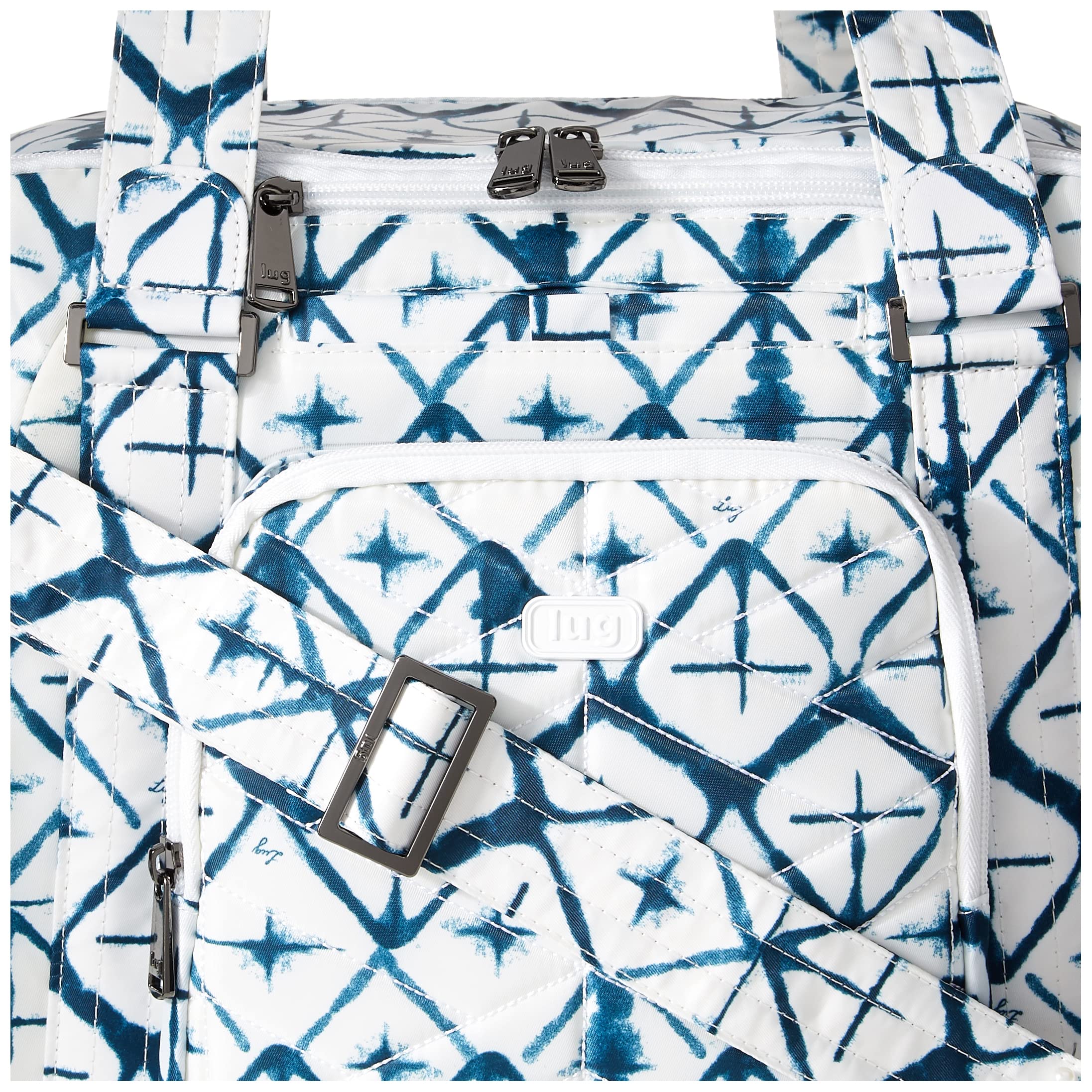 Lug Women's Quilted Duffel Bag - Propeller 2 in Diamond White | Spacious Travel Bag for Gym, Weekend Getaways & Carry-On Luggage | Stylish & Durable Women's Duffel