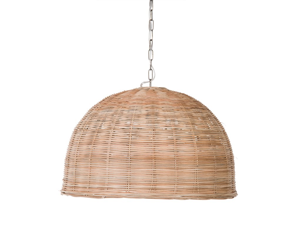 KOUBOO 1050104 Brown Dome Hanging Ceiling Lamp - Modern Pendant Light Fixture for Living Room, Bedroom, Dining Room & Office Decor