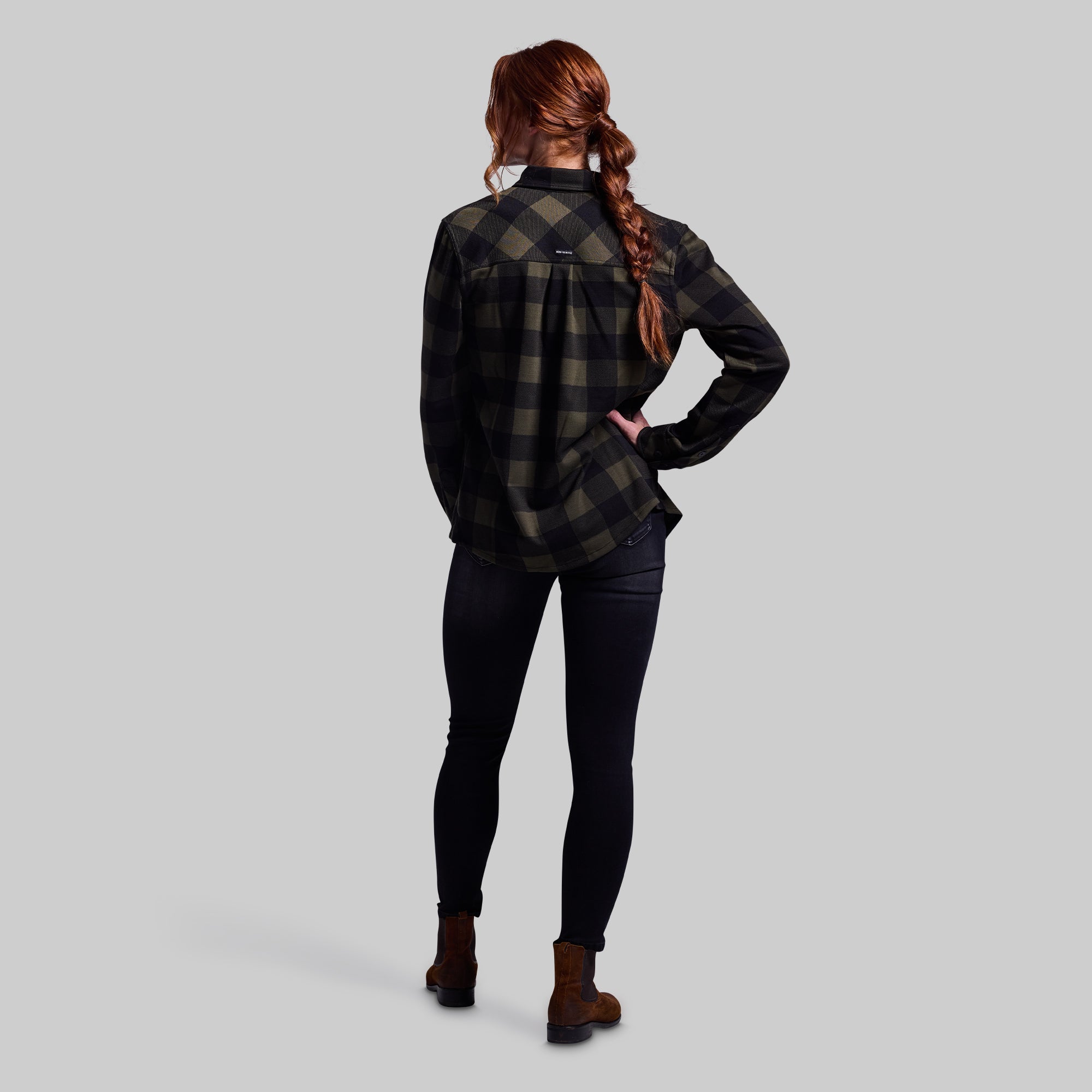 Woodsman Stretch Flannel Shirt for Men - Soft & Comfortable Plaid Button-Up (Forest Green) - Perfect for Camping, Hiking & Outdoor Adventures