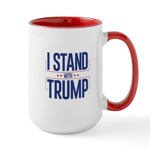 White/Red Inside - I Stand With Trump Mug