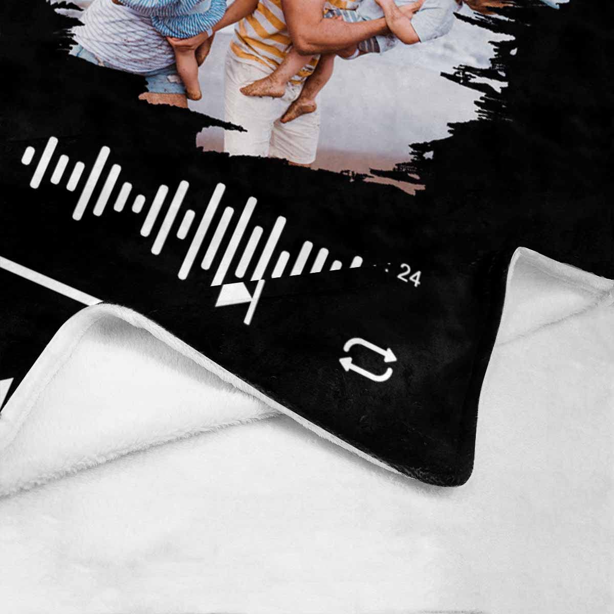 MyPupSocks Custom Best Friend Blanket for Women - Personalized Spotify Code Throw Blanket for BFFs, Sisters & Friends - 60x80 Soft Fleece Gift for Birthday, Office & Travel - Perfect for Movie Nights, Sleepovers & Cozy Home Decor