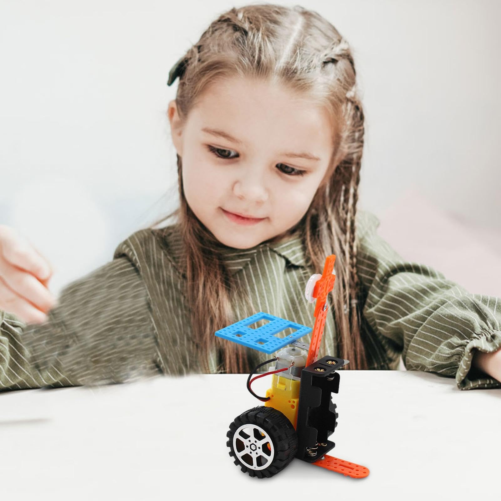 GjnjfdF DIY Robot Building Toy Kit - Handmade Food Delivery Robot Model for Kids & Adults | STEM Educational Technology Toy for Home, School & Robotics Enthusiasts