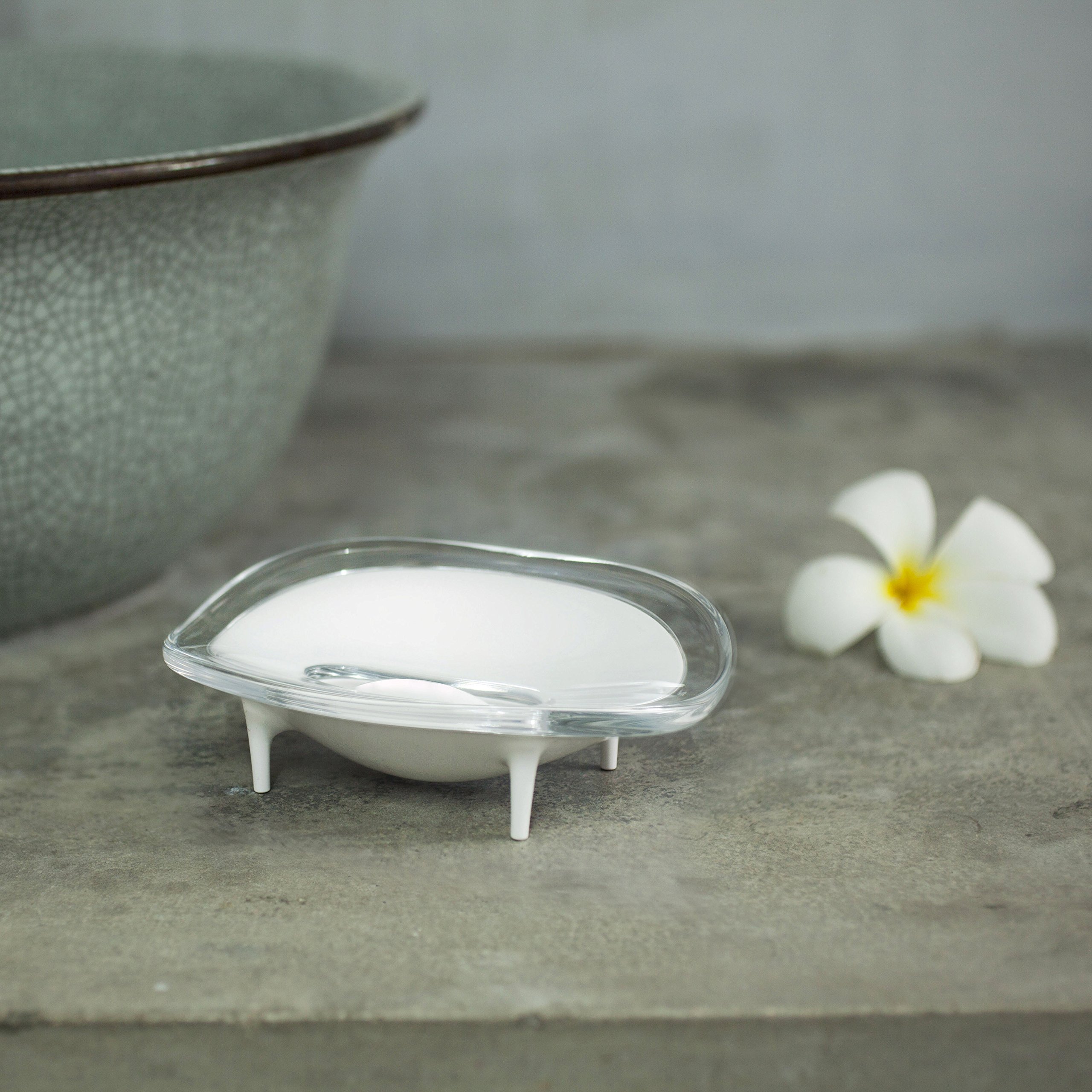 Clear Ocean Soap Dish - Bathroom & Kitchen Organizer