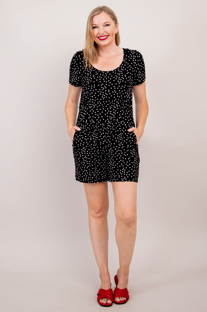Jolin Romper - Stylish Polka Dot Bamboo Jumpsuit for Women | Perfect for Summer Outings, Beach Vacations & Casual Wear
