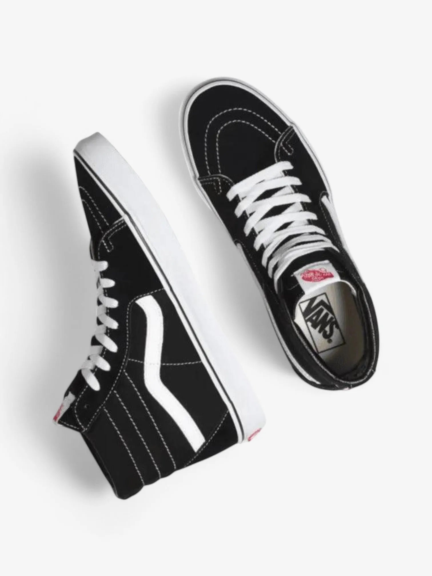 Vans Sk8 Hi Black & White Classic Skate Shoes for Men & Women - Perfect for Skateboarding, Streetwear & Casual Fashion