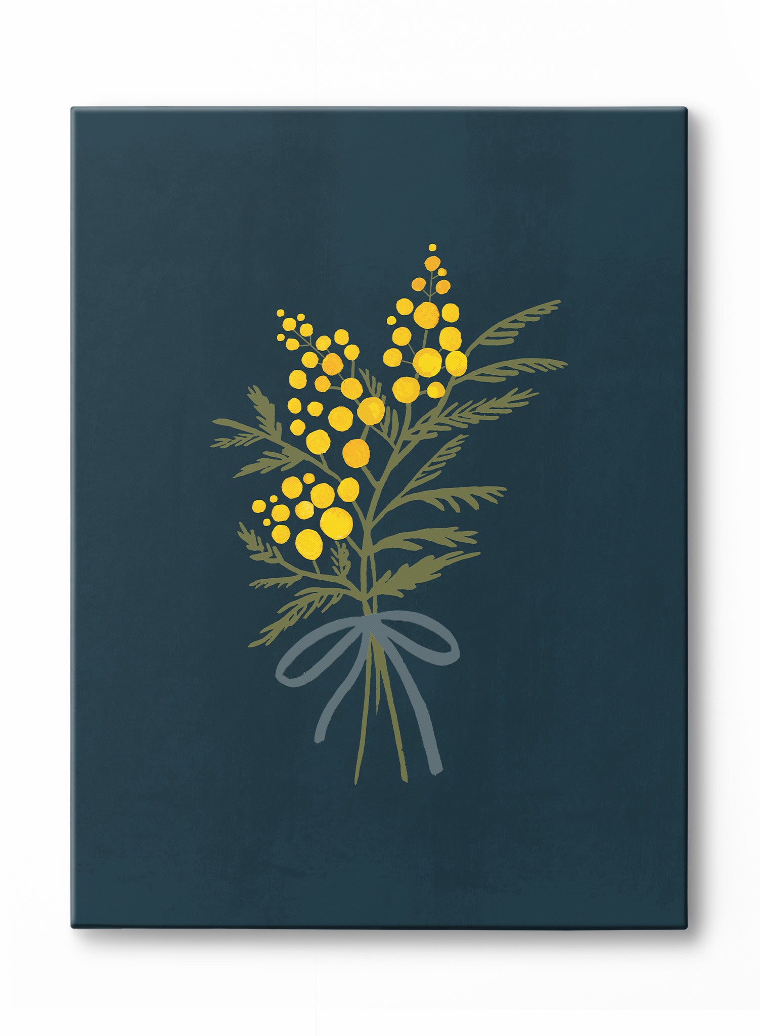 Mimosa Sprig Wall Art - Hand Painted Canvas Floral Decor for Living Room, Bedroom & Office - Perfect for Home Decor & Gift Giving