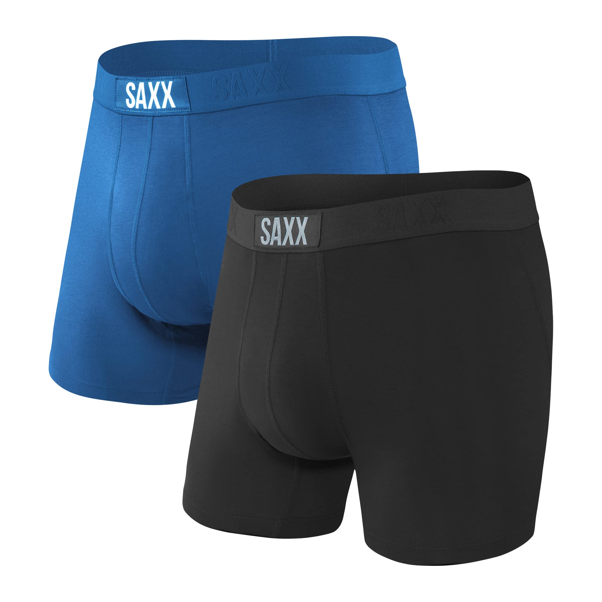 SAXX Men's Ultra Soft Boxer Briefs with Built-In Pouch Support – 2-Pack Comfortable Breathable Underwear for Everyday Wear & Active Lifestyle