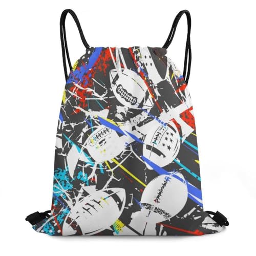 Football Drawstring Backpack 4 Basic