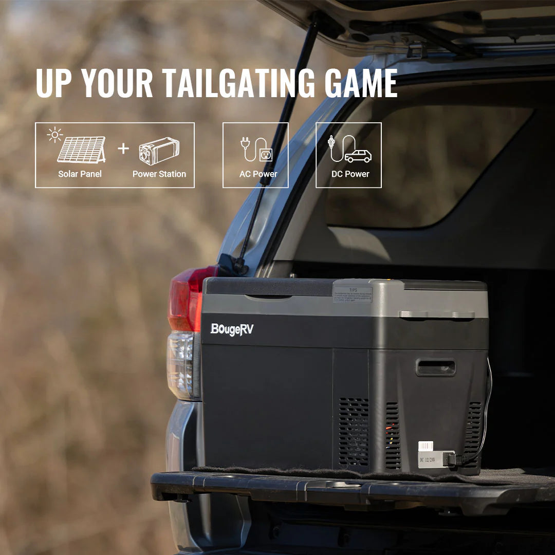 BougeRV CRPRO20 21 Quart 12V Portable Car Refrigerator Freezer - Compact Cooling for Road Trips, Camping & Outdoor Adventures