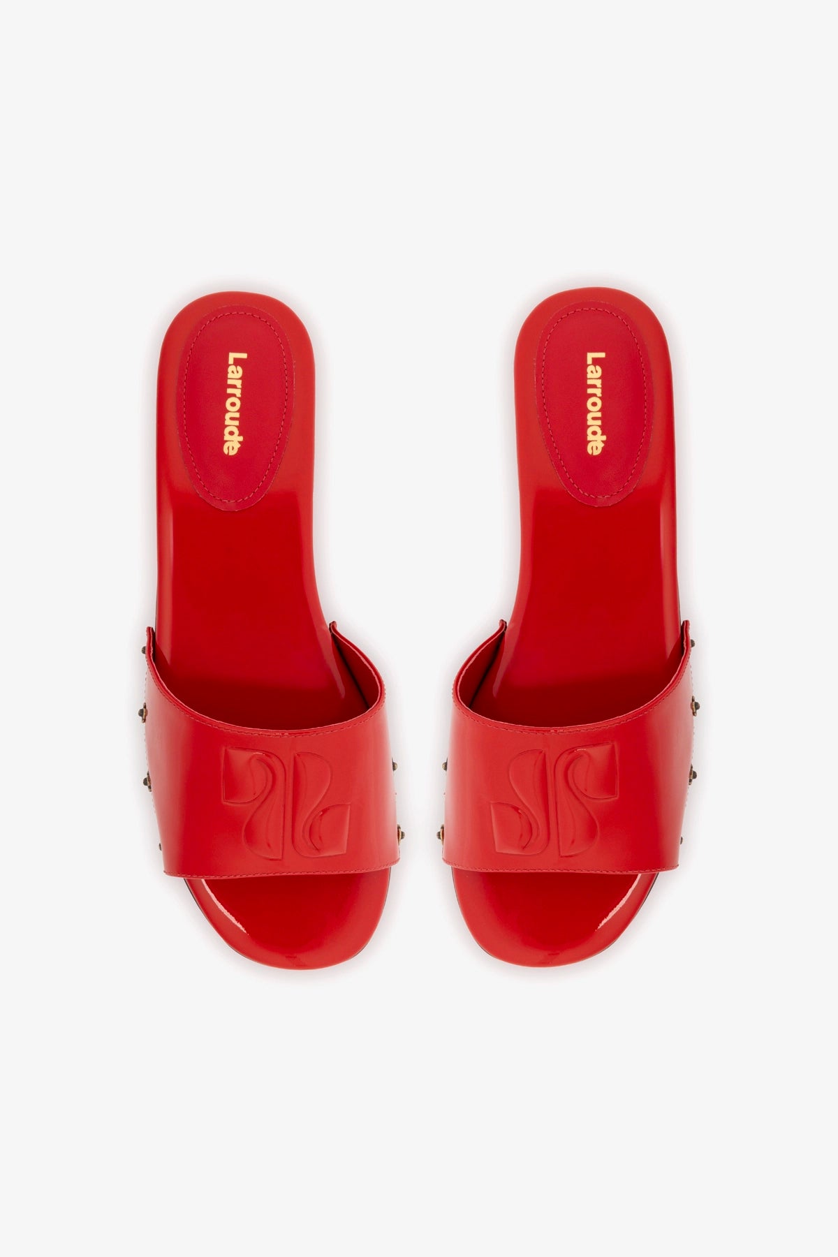 Zuzi Women's Mule Shoes in Scarlet Patent Leather - Comfortable Slip-On Loafers for Office, Casual Wear & Outdoor Walking