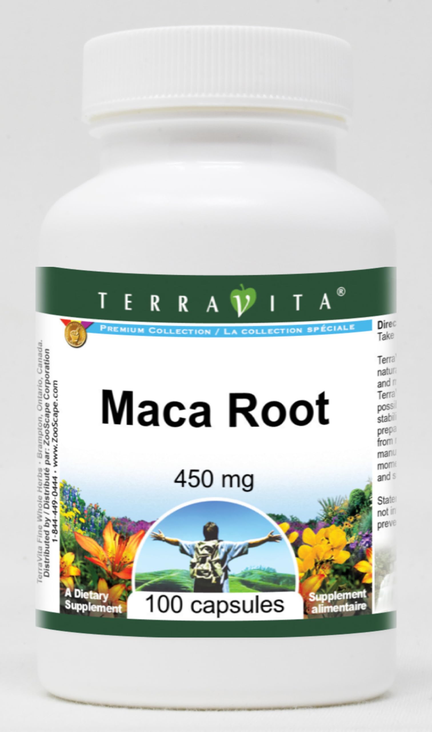Organic Maca Root Capsules 450mg - 100 Count | Peruvian Maca Powder for Energy, Stamina & Hormonal Balance | Supports Men & Women's Health | Perfect for Workout, Stress Relief & Daily Wellness
