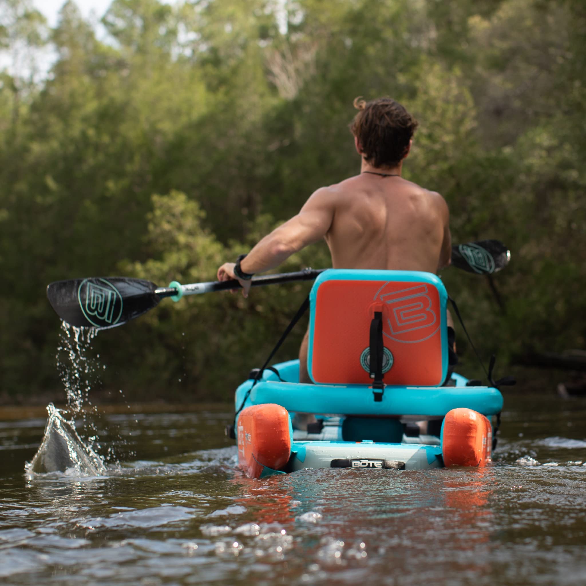 Bote Universal 5-Piece Adjustable Kayak Paddle - Lightweight & Portable for Travel - Fits Adults & Kids - Works for Tandem, Single, 1-Person or 2-Person Kayaking - Perfect for Family Adventures, Fishing Trips & Outdoor Exploration