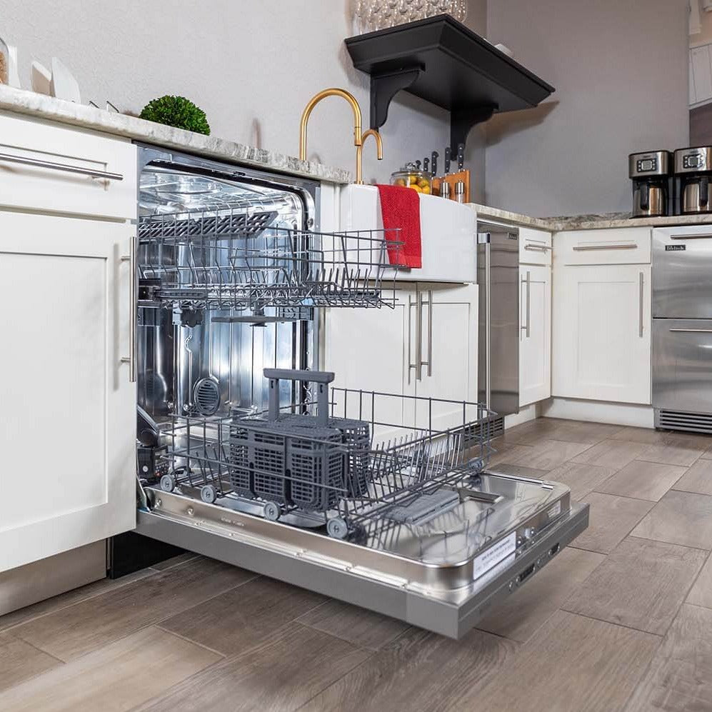 BREDA 24 Inch Panel Ready Tall Tub Dishwasher - Stainless Steel Interior, 6 Wash Cycles, Energy Star Certified (Model LUDWT30150) for Modern Kitchens and Open Concept Homes
