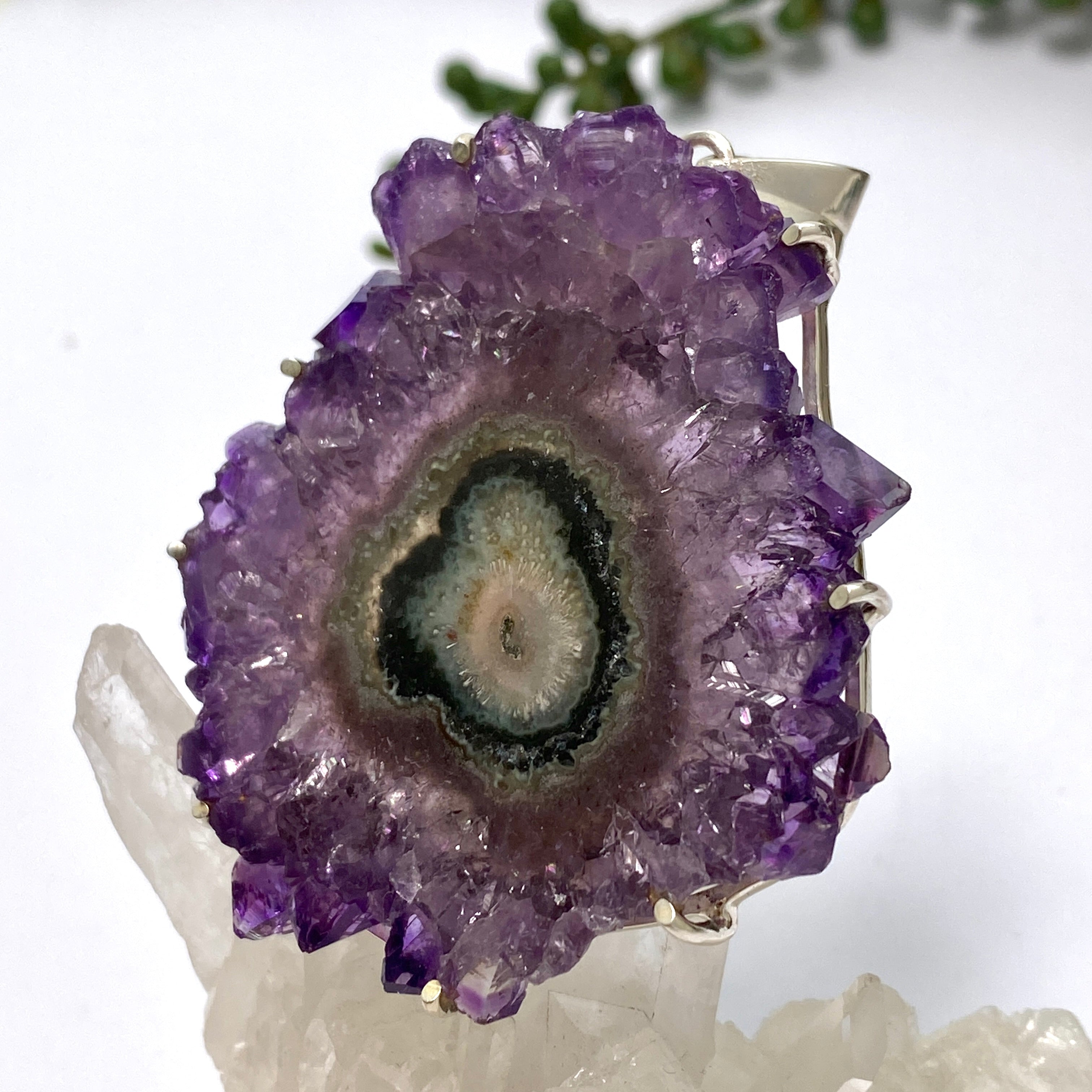 Natural Amethyst Stalactite Pendant Necklace - 68mm Healing Crystal Jewelry (GPJ10) for Meditation, Energy Cleansing & Spiritual Gifts