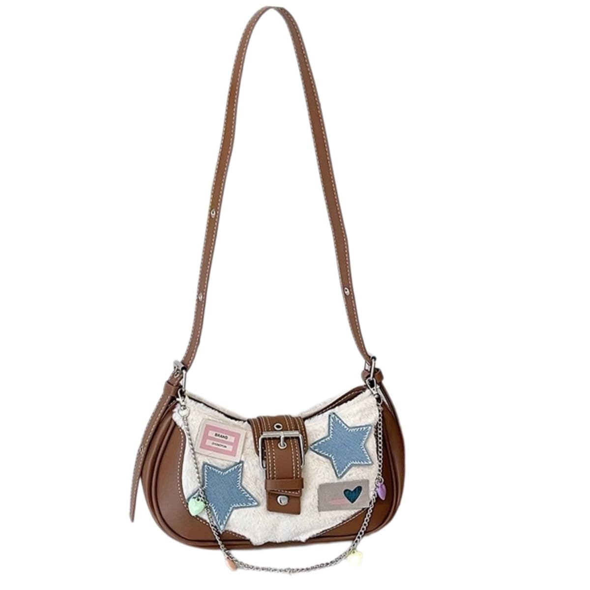 Y2K Star Purse - Cute Anime Japanese Gothic Shoulder Bag for Women & Teen Girls | Jpop Kpop Messenger Handbag Crossbody Bag | Perfect for School, Travel, Cosplay & Daily Use