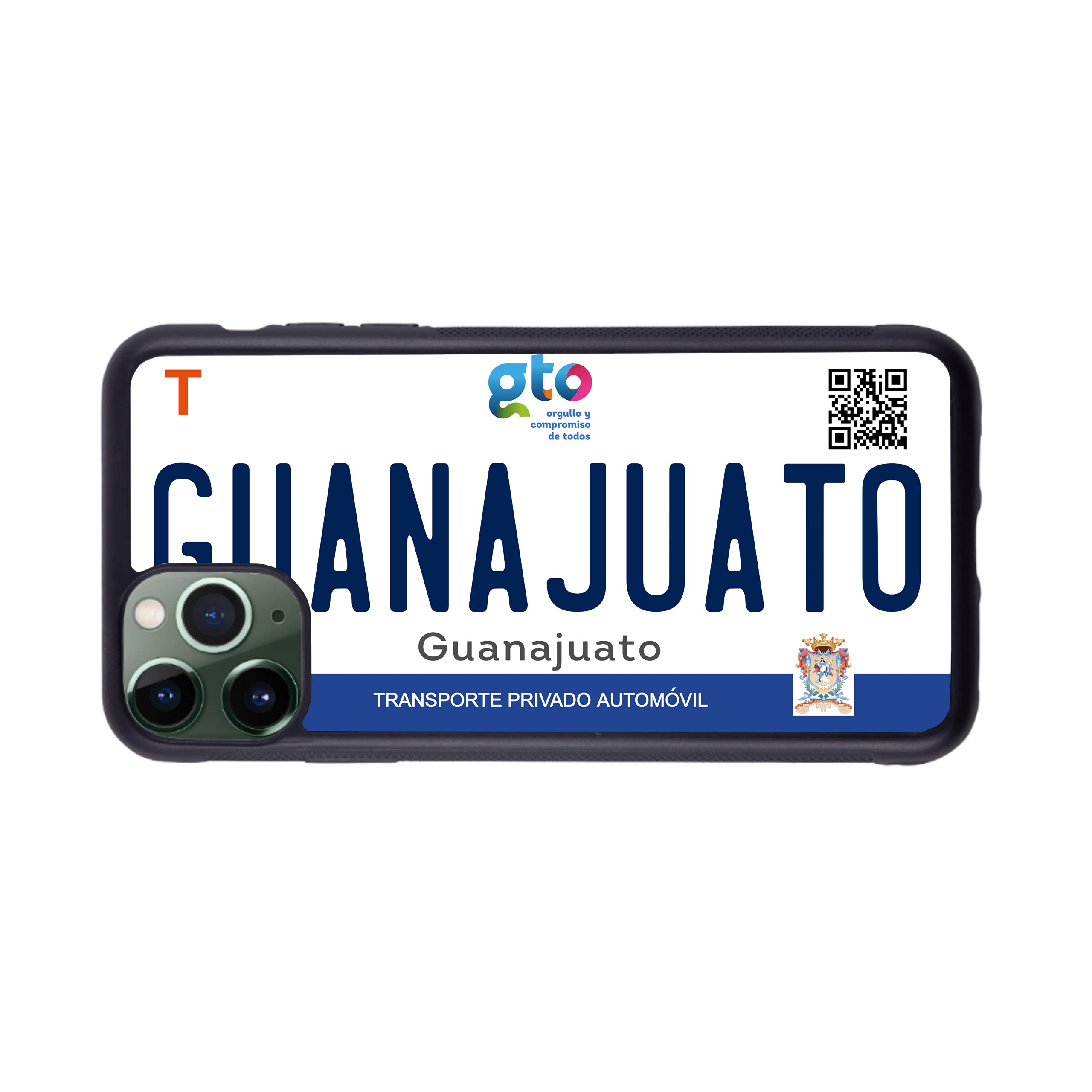Guanajuato License Plate Phone Case for iPhone 12 Pro Max - Durable Custom Design with Unique Mexican State Pattern - Perfect for Travel, Gifts & Showcasing State Pride
