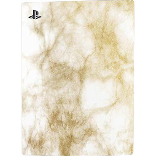 Premium Gold & White Marble PS5 Console Skin | Custom Gaming Decal for PlayStation 5 | Durable Vinyl Wrap for Scratch Protection & Personalization | Perfect for Gamers & Home Entertainment Setup