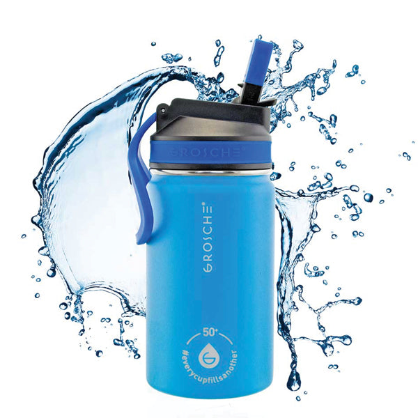 GROSCHE Lil Chill Kids Insulated Sip Flask - BPA-Free Stainless Steel Water Bottle for Boys & Girls, Leak-Proof & Durable for School, Sports & Outdoor Activities
