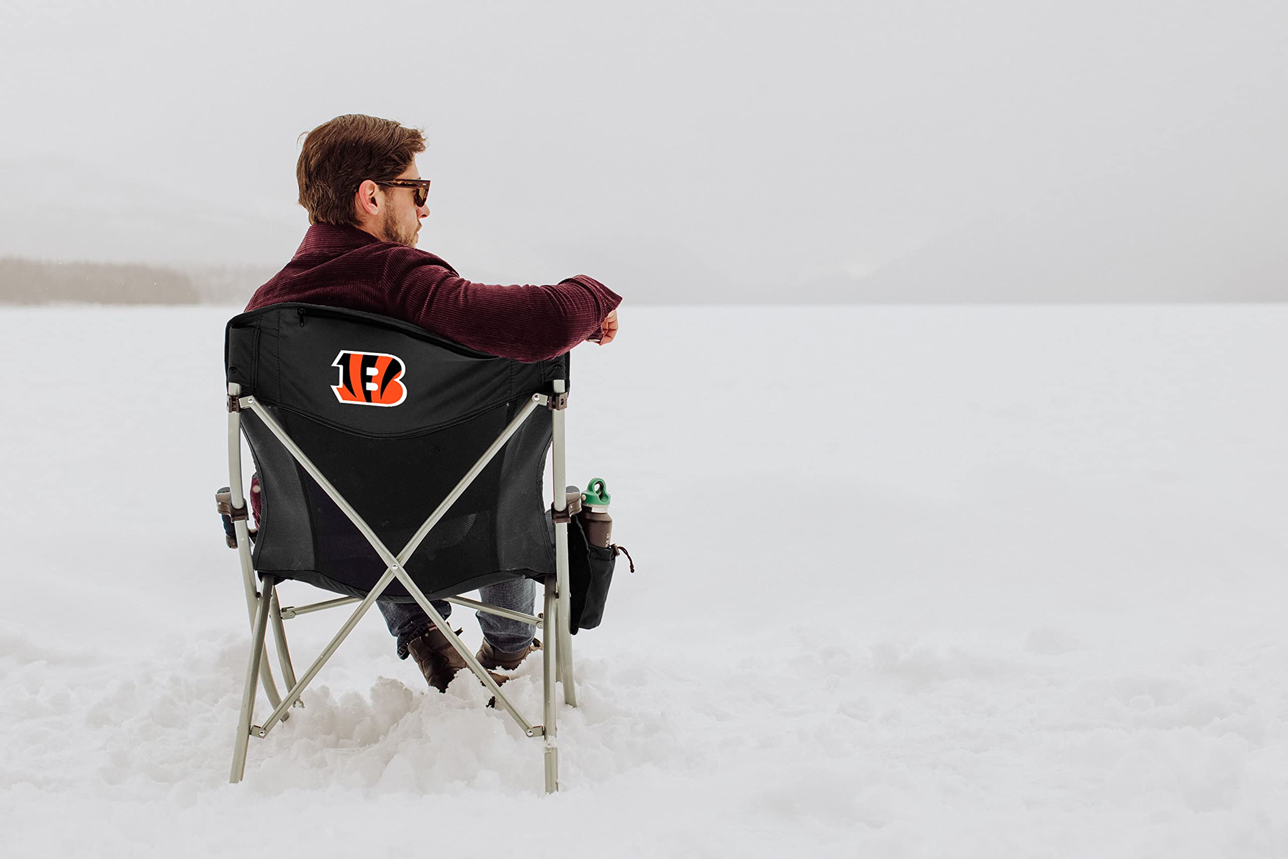 PICNIC TIME NFL PT-XL Heavy Duty Camping Chair - Extra Large Beach Chair with 400 lb Capacity - Perfect for Tailgating, Outdoor Concerts & Backyard BBQs