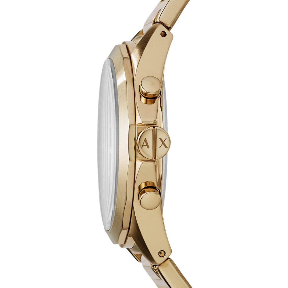 ARMANI EXCHANGE AX2611 Men's Chronograph Watch - Gold-Tone Stainless Steel Bracelet, Date Display, Water Resistant - Perfect for Business, Casual Wear & Special Occasions