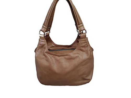 Vintage Brown Leather Purse for Women - Handmade Retro Shoulder Handbag with Bone Accents | Perfect for Work, Travel & Everyday Use
