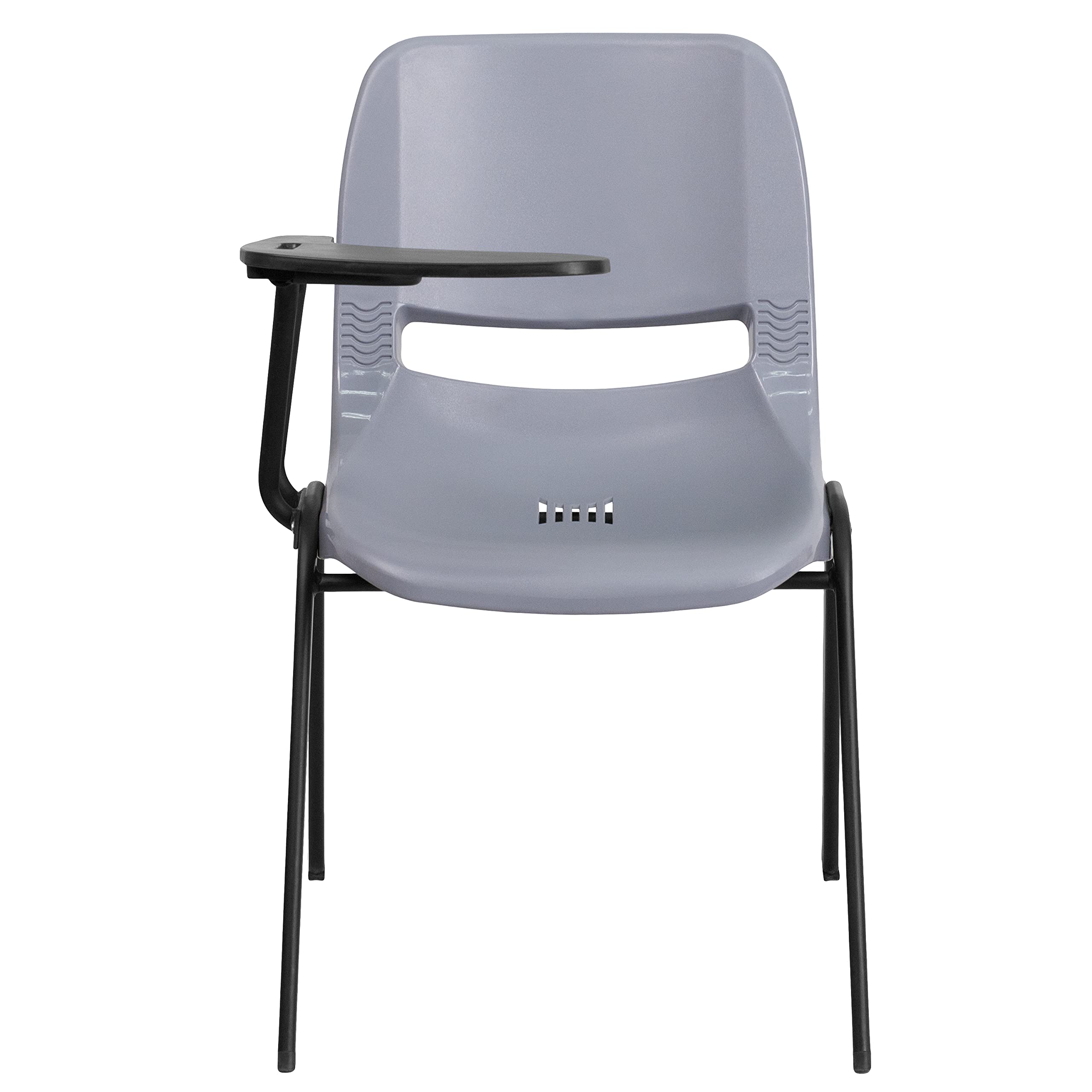 5 Pack Gray Ergonomic Office Chair with Flip-Up Tablet Arm - Right Handed Comfort Support for Home, Office & Conference Room Use