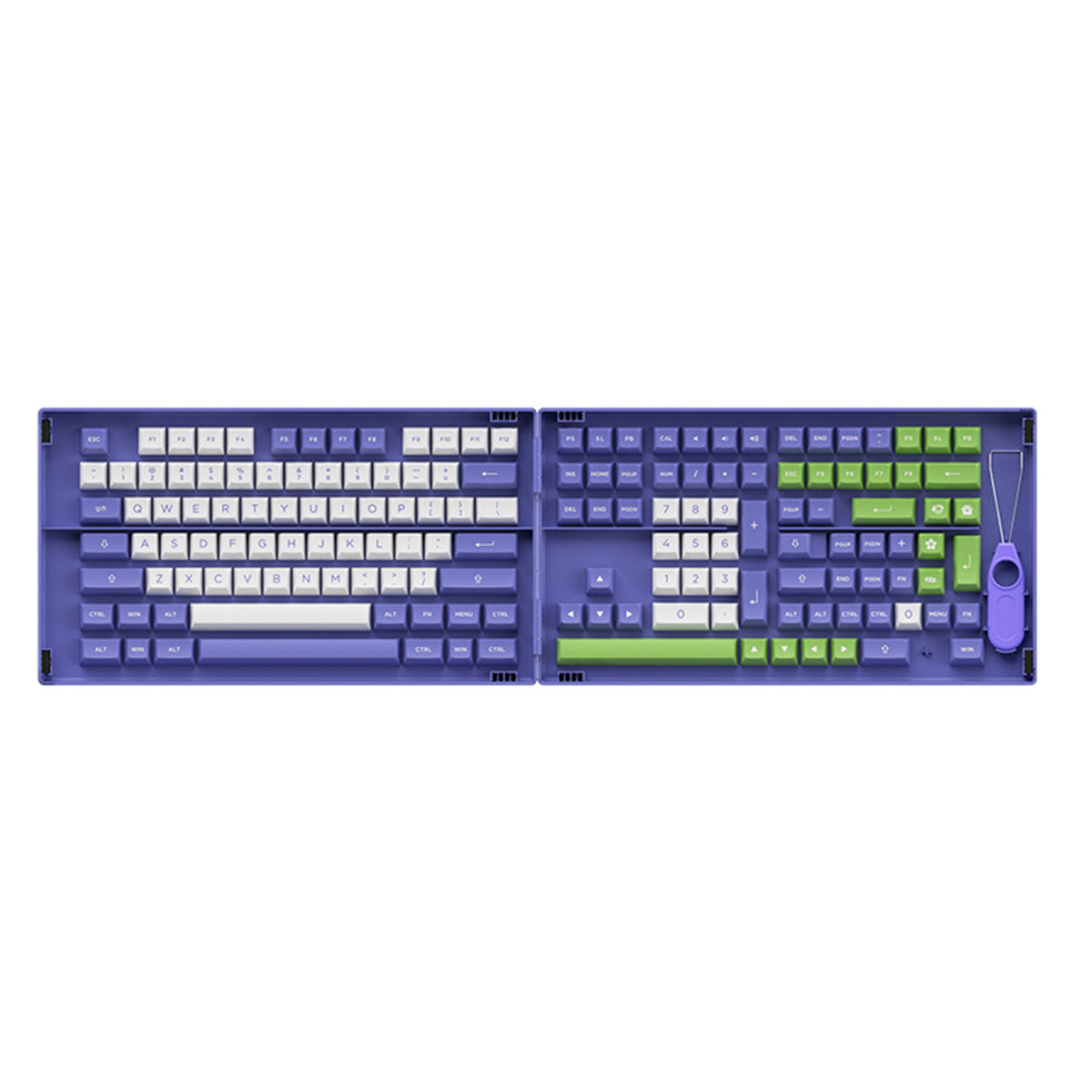 Akko Periwinkle Very Peri Fullset PBT Doubleshot ASA Profile 197 pcs Keycaps - Custom Mechanical Keyboard Keycap Set for Gaming & Typing Enthusiasts