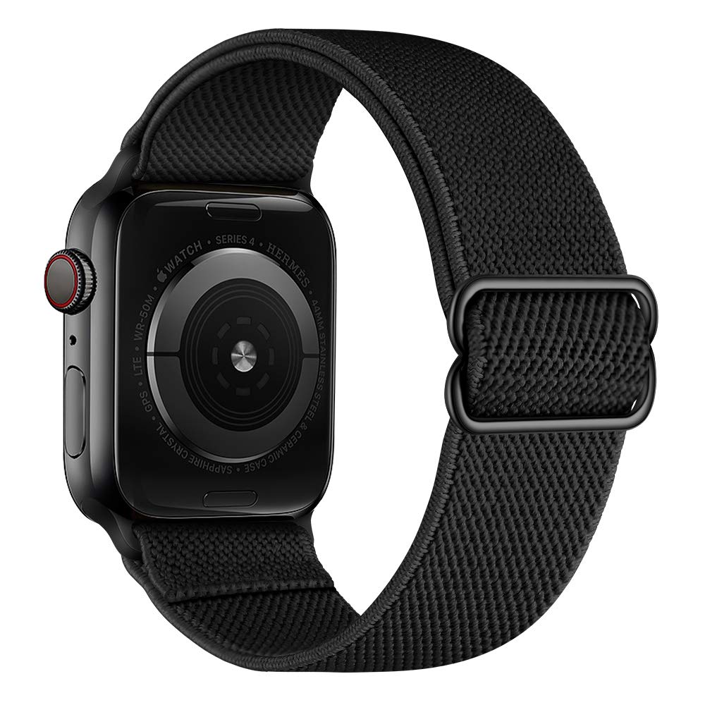 Aottom Adjustable Stretch Braided Nylon Watch Band - Compatible with Apple Watch 40mm 44mm for Women & Men - Sport Strap for iWatch Series 6/5/4/3/2/1/SE - Perfect for Running, Workouts & Everyday Wear