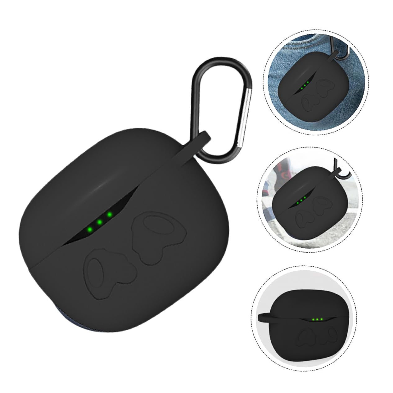 BESTonZON Silicone Hard Protection Earphone Case - Portable Headphone Storage Cover for AirPods, Wireless Earbuds - Travel, Gym, Outdoor Use