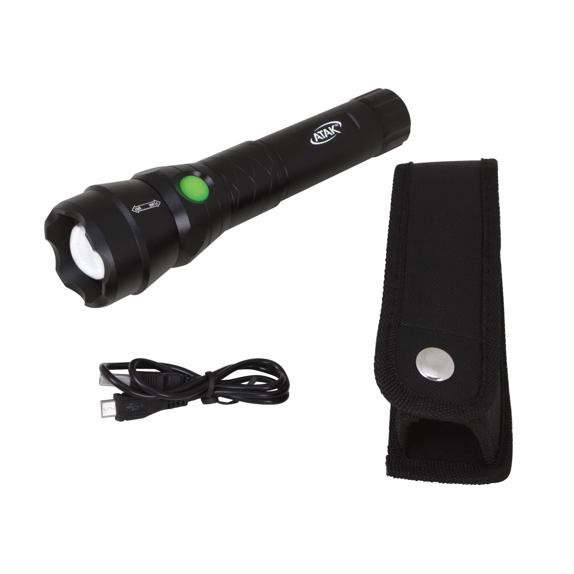 Performance Tool 551 Pro-Focus 500 Lumens Black LED Lithium-Ion Rechargeable Flashlight - Bright Portable Light for Camping, Hiking, Emergency & Home Use