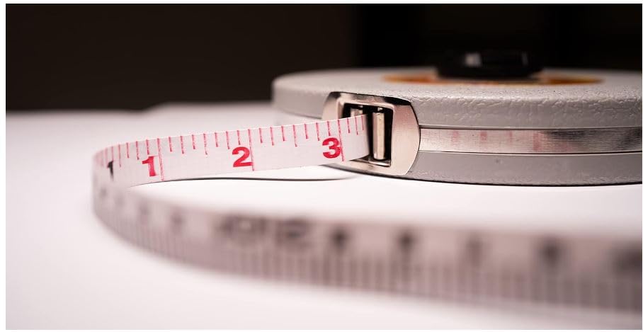 Sastaacha 30 Meter Fiberglass Measuring Tape - 30M/100ft, Durable & Flexible, Grey (Inch/Metric Scale) - Ideal for Construction, Sewing, DIY Projects & Home Renovation