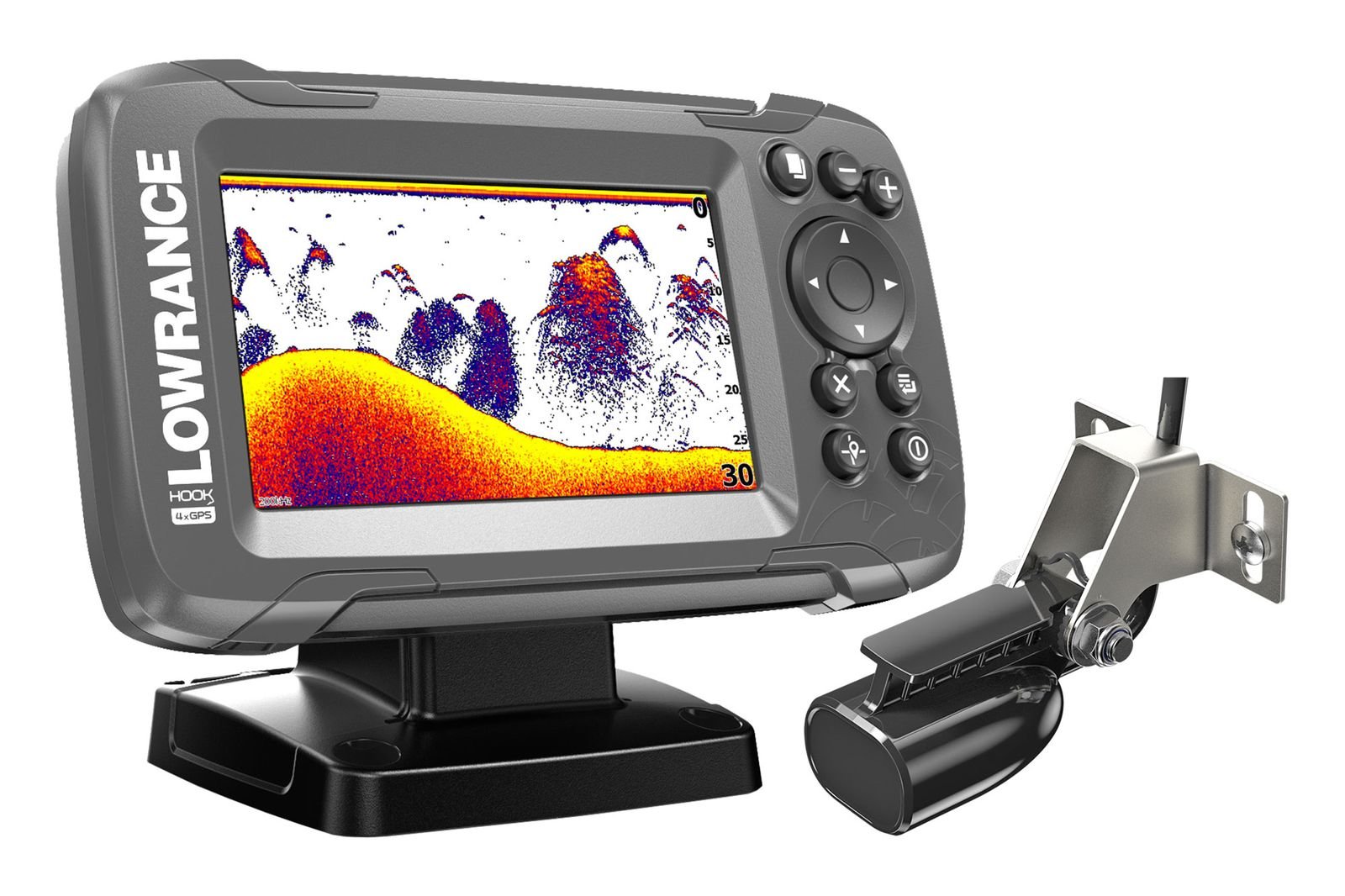 Lowrance Hook2 4X GPS Fish Finder with CHIRP Sonar & SplitShot Transducer - Portable Fishfinder for Boating, Kayaking, Ice Fishing & Freshwater/Saltwater Angling