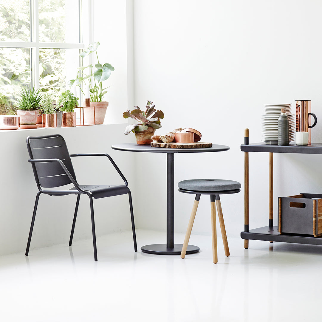 Round Cafe Table - Outdoor & Indoor Dining, Patio, Restaurant, Coffee Shop, Bistro - Perfect for Home, Office, and Commercial Use