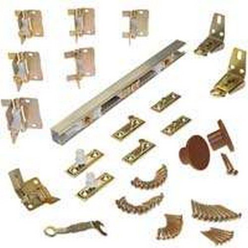 Heavy Duty Folding Door Hardware Kit - Smooth Sliding Barn Door Track System for Home & Office - Perfect for Bedrooms, Closets, Room Dividers & Interior Doors