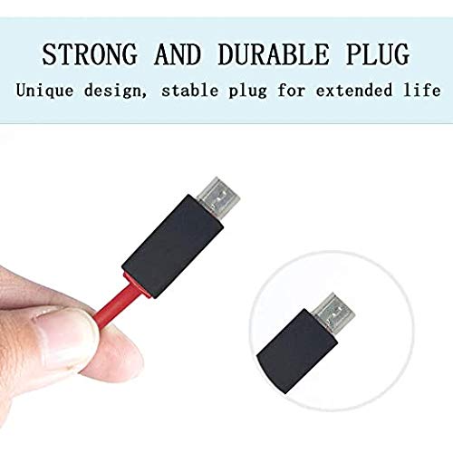 Replacement Micro USB Charger Cable for Beats Powerbeats 2/3, Studio Solo 2/3 Wireless Headphones & Pill Speakers - Fast Charging, Durable (Red) - Perfect for Home, Office, Travel & Gym Use