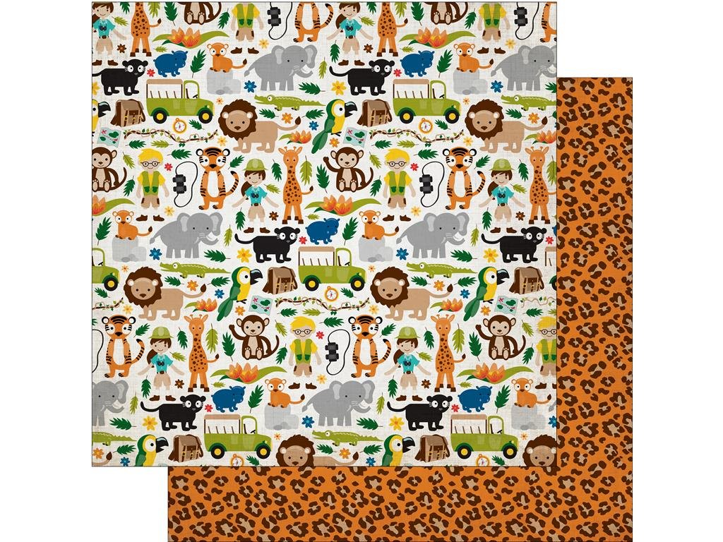 Echo Park Paper Company Jungle Adventure Scrapbook Paper Set - Premium 12x12 Inch Cardstock for DIY Crafts, Scrapbooking, Card Making - Perfect for Jungle Theme Parties, Kids Projects, and Creative Decorations
