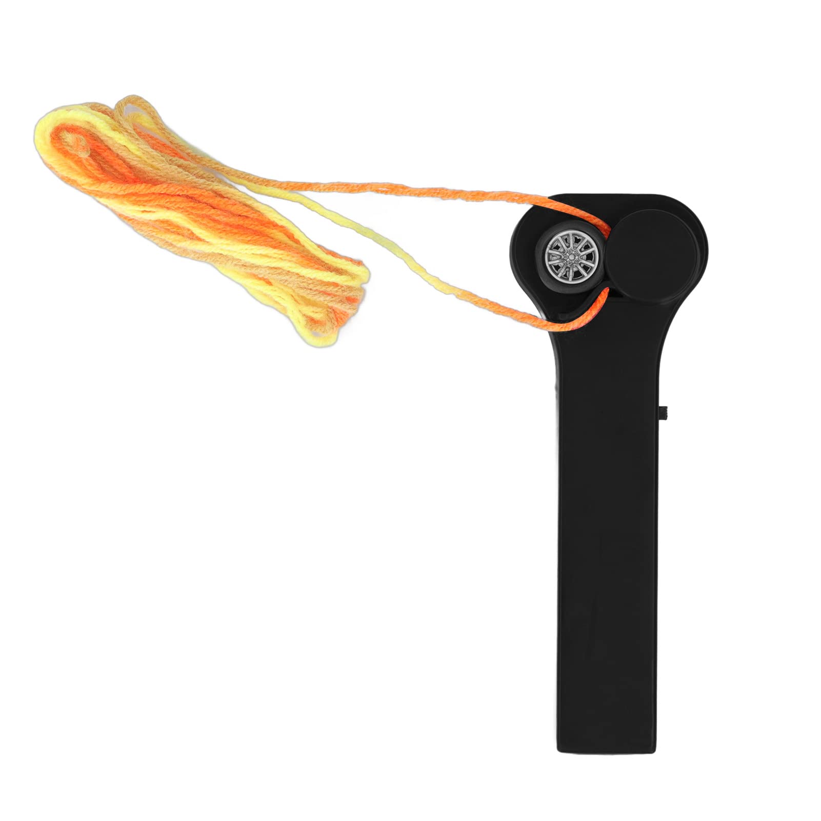 Electric Rope Launcher Toy for Cats - Zipstring Launcher with Durable Rope - Fun Interactive Outdoor Cat Toy (Black) - Perfect for Indoor Play, Backyard Exercise & Pet Entertainment