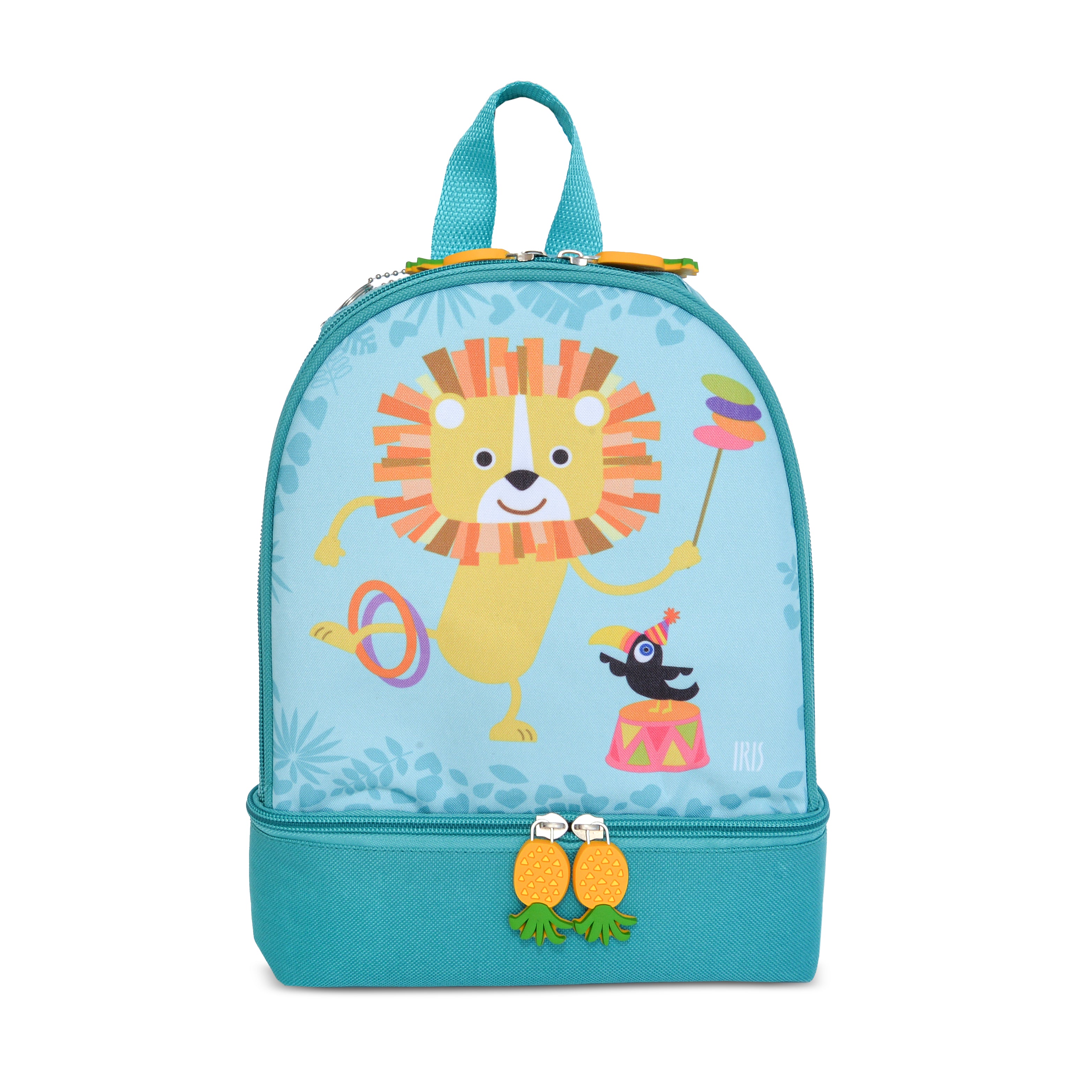 Funny Jungle Mint 2-in-1 Backpack Snack Container - Perfect for School, Travel & Outdoor Adventures