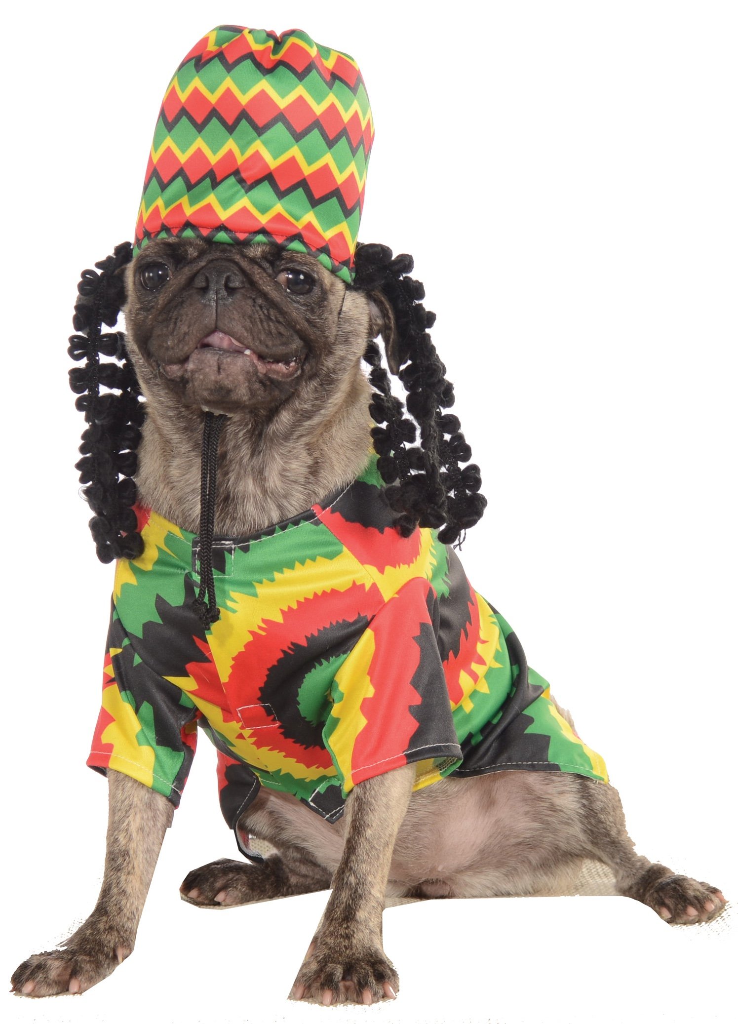 Rubie's Rasta Dog Pet Costume for Small Dogs - Reggae Themed Outfit for Halloween, Parties & Dress-Up Fun