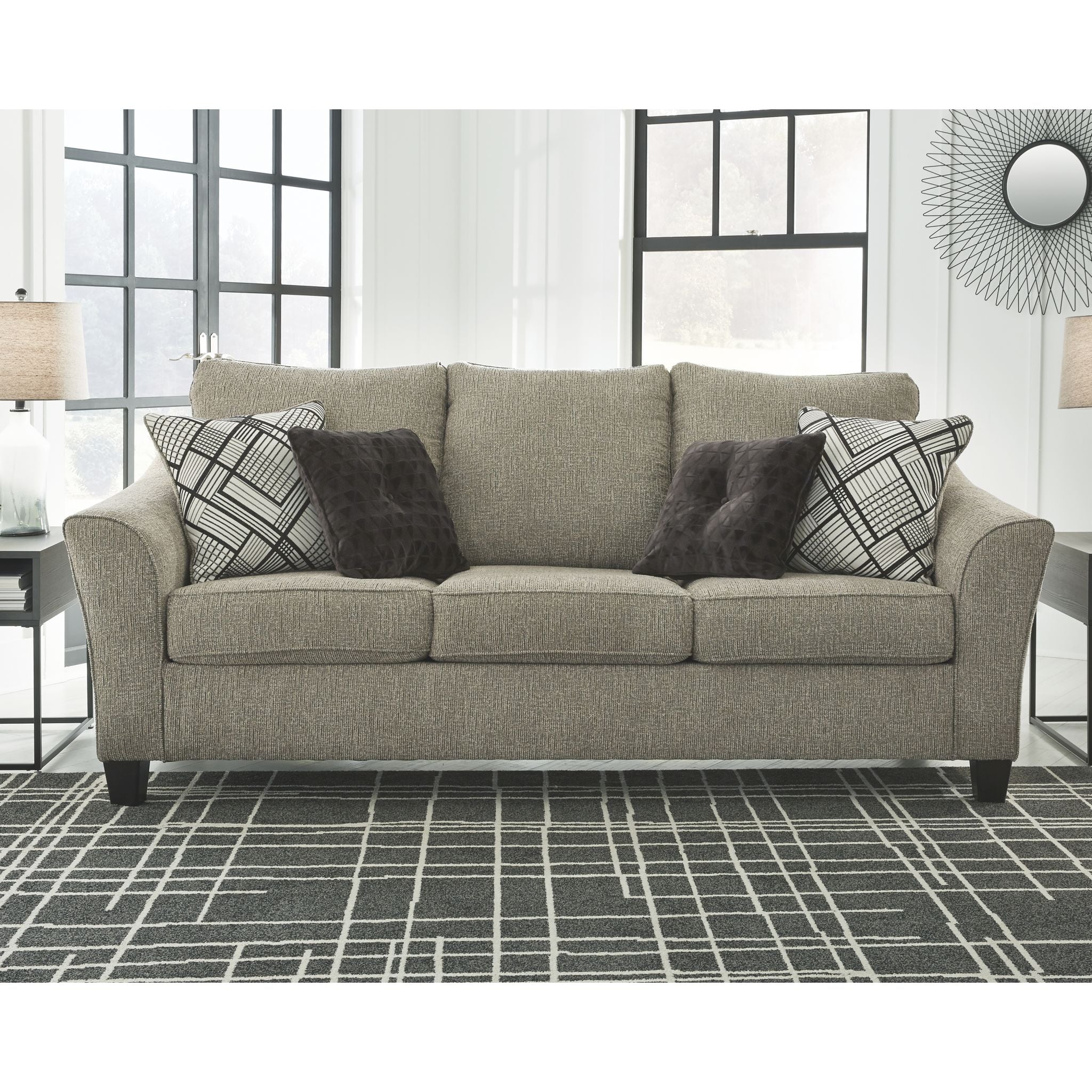 Barnesley Sofa Platinum - Modern Luxury Living Room Couch for Home & Office Comfort