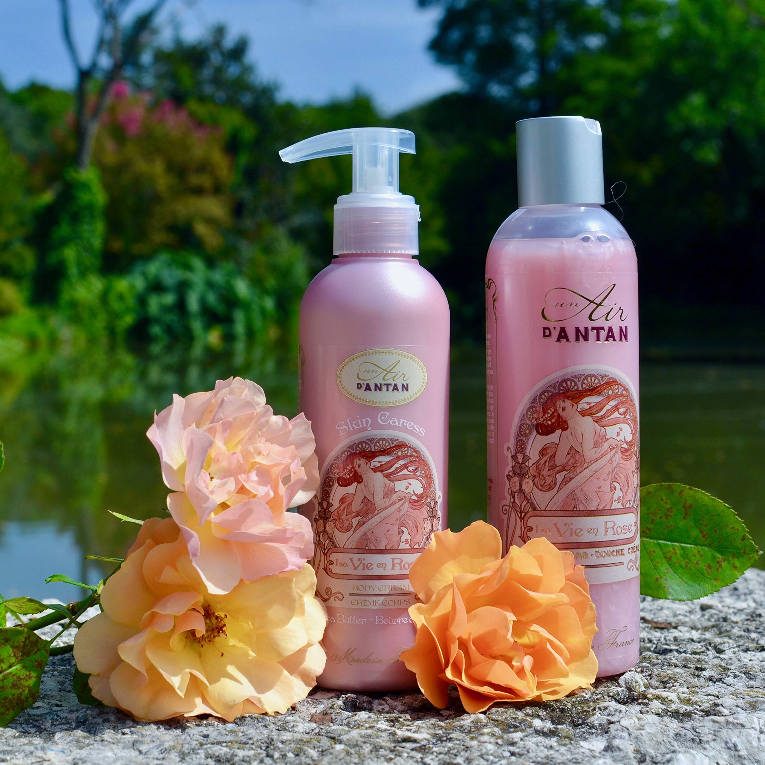 Christmas Gift Set for Women - 2 Piece Body Lotion & Body Wash Set with Rose, Peach & Patchouli Scent (200ml Lotion + 250ml Shower Gel) - Perfect Birthday Gift, Holiday Present & Self Care Pampering Set for Her - Luxurious Bath & Body Essentials in Elegant Gift Box