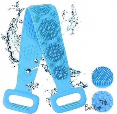 BINDIAN Silicone Body Scrubber Belt - Double Sided Exfoliating Shower Scrubber with Handle, Waterproof Bath Brush for Deep Cleansing & Dead Skin Removal | Perfect for Back, Feet & Full Body Exfoliation in Shower