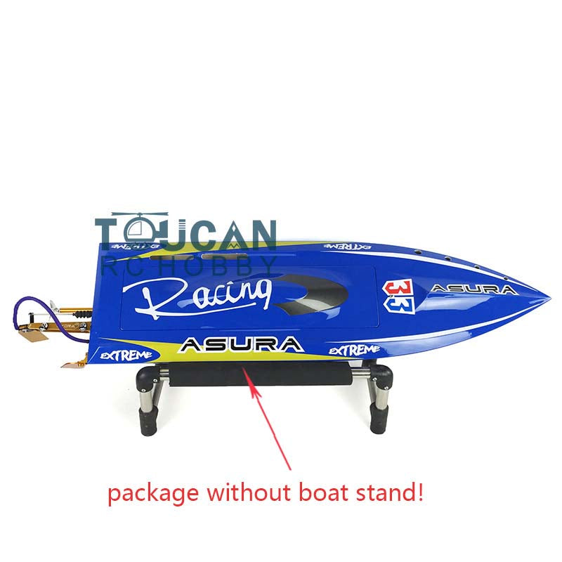H750 Fiber Glass Electric Racing RTR RC Boat - Blue & White, 65-75km/h High Speed with ESC, Motor, Servo, Battery & Controller (750x210x120mm) - Perfect for Lakes, Ponds & RC Racing Competitions