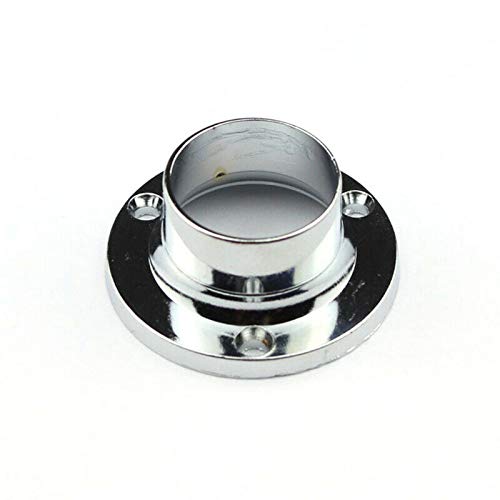 4PCS Tube Socket Wardrobe Rail Rod End Support Bracket Flange - 25mm Hanging Rail Accessories for Closet Organization & Display Stands - Perfect for Bedroom Storage and Retail Store Displays