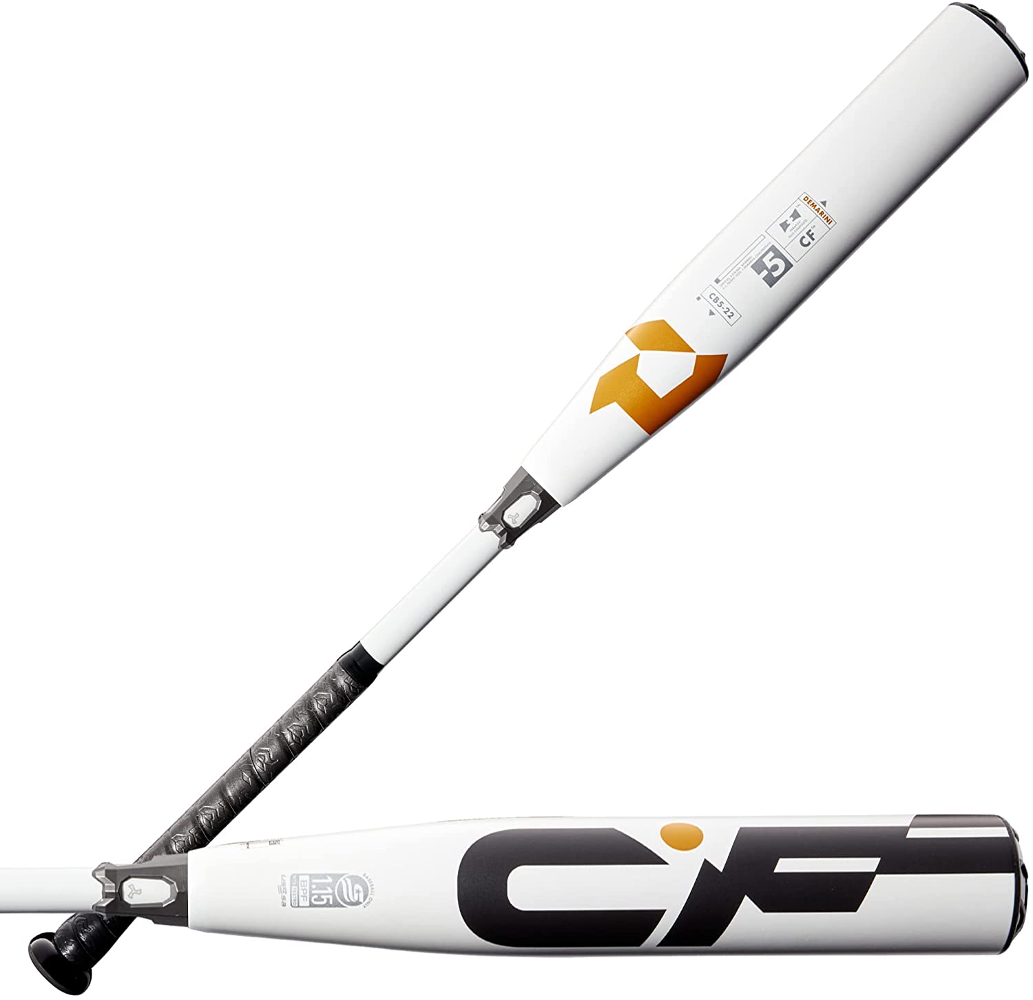 2022 DeMarini CF USSSA Youth Baseball Bat - 5 2-Piece Composite White/Brown | Lightweight Performance Bat for Youth Baseball Players | Perfect for Little League, Travel Ball & Training Practice