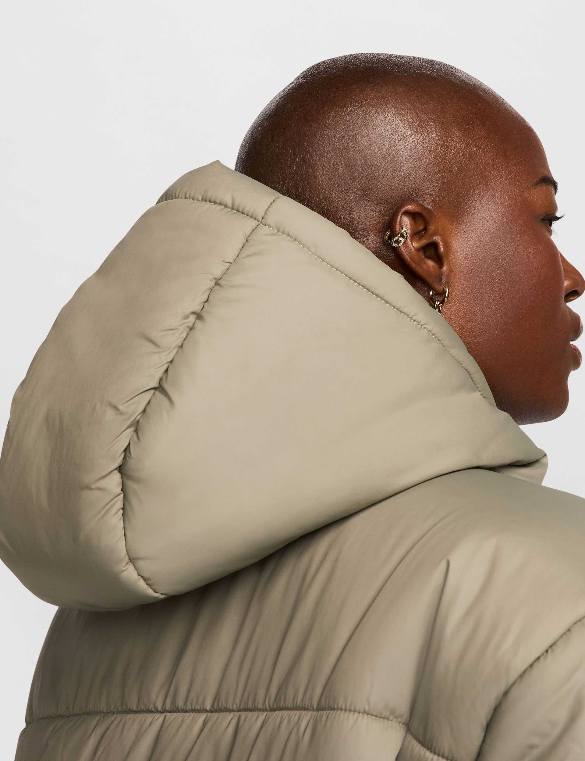Classic Puffer Therma Fit Hooded Jacket - Light Army/White | Winter Sports & Outdoor Activities | Men's & Women's Sportswear